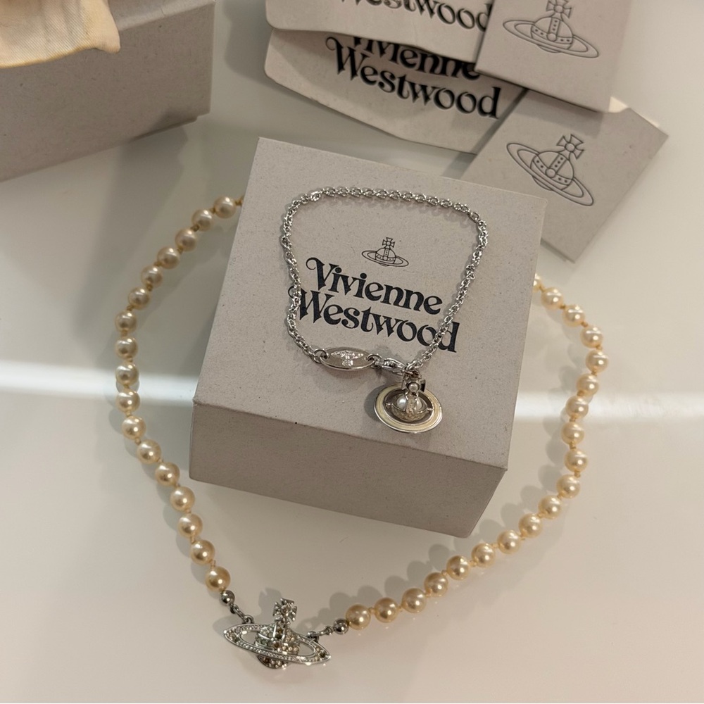 Vivienne Westwood Pearl Necklace and Bracelet